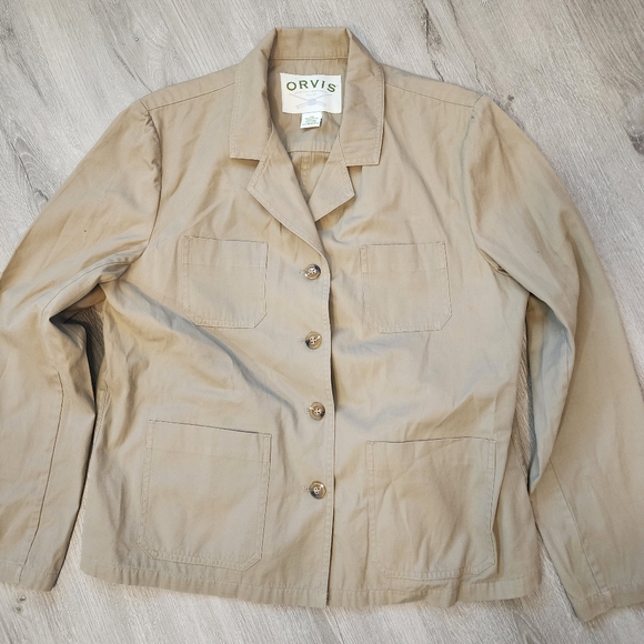 Womens Orvis Khaki Lightweight 4 Button Blazer Size 12 - Picture 2 of 6